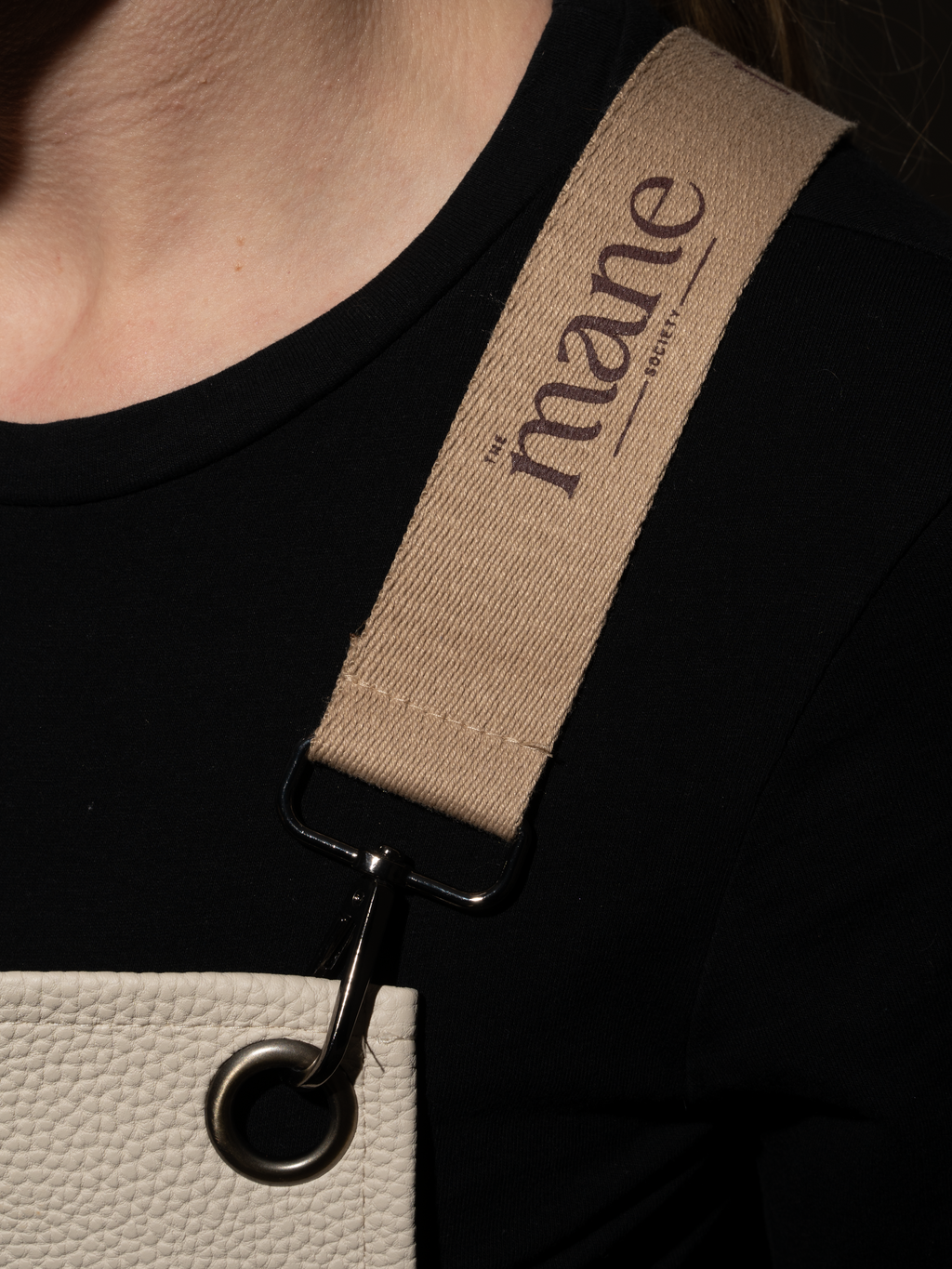 PU Faux Leather Apron - Cream