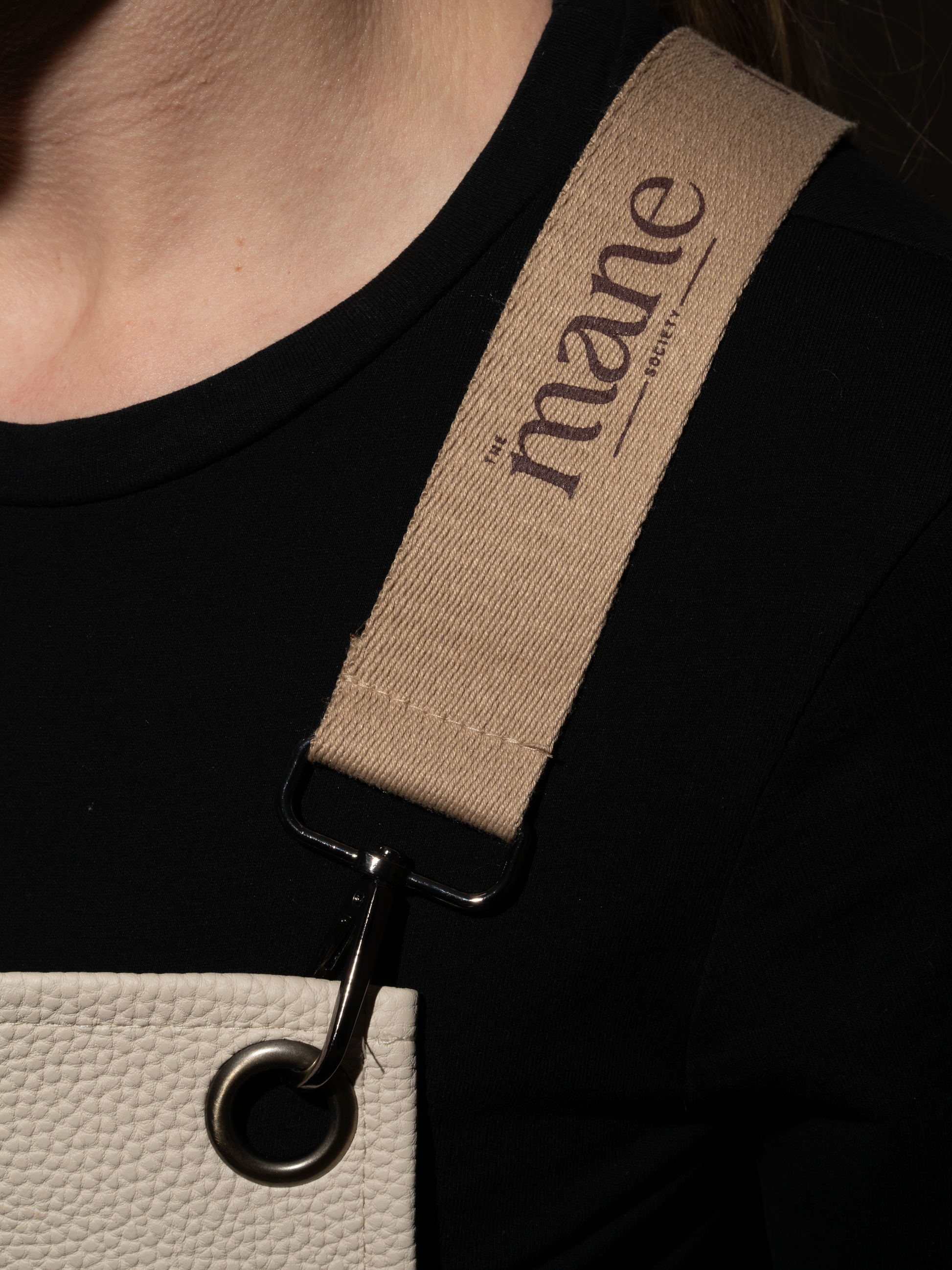 PU Faux Leather Apron - Cream