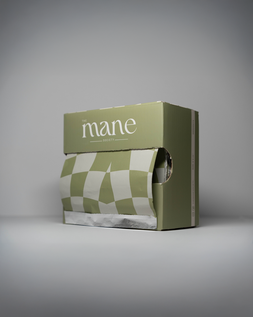 Pop-Up Hairdressing Foil – Checkmate Sage Pattern (6x11”, 500 Sheets)